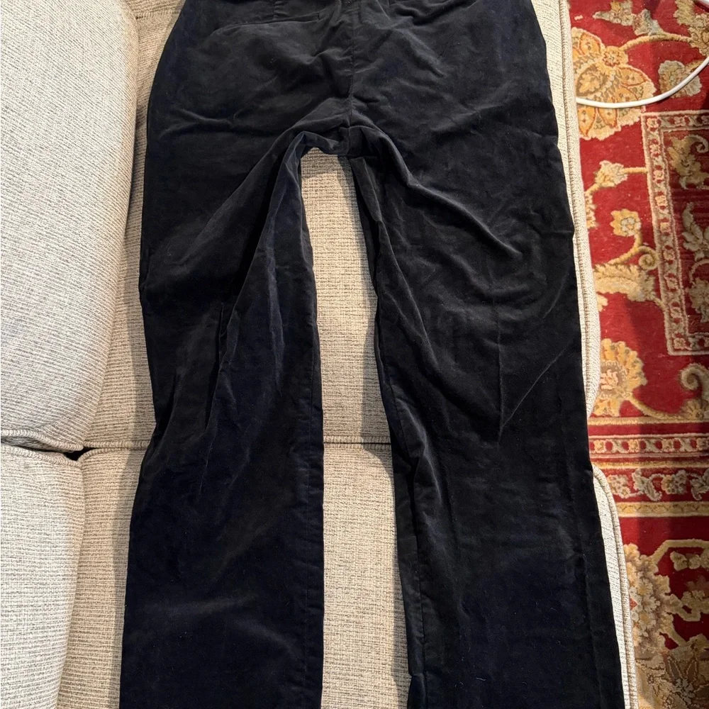 J.Crew Kallie Velvet Pants Black 10P Petite Dress Pants Holiday Party - Picture 3 of 8